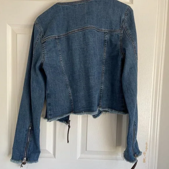 DENIM RACER JACKET - Picture 2 of 6